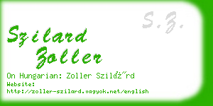 szilard zoller business card